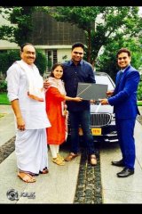 Vamshi Paidipally With His New BMW Car
